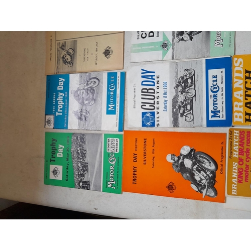 436 - Vintage Motorcycle Racing programmes fro late 1950s - 1960s , TT Brands Hatch interest