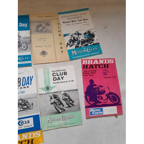 436 - Vintage Motorcycle Racing programmes fro late 1950s - 1960s , TT Brands Hatch interest