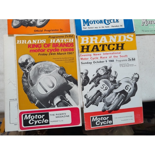 436 - Vintage Motorcycle Racing programmes fro late 1950s - 1960s , TT Brands Hatch interest