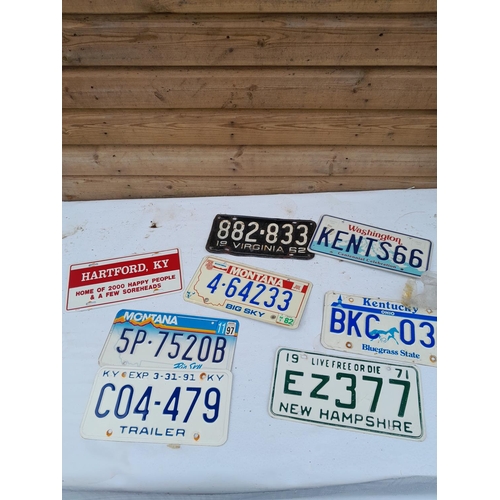 445 - Assorted US car number plates