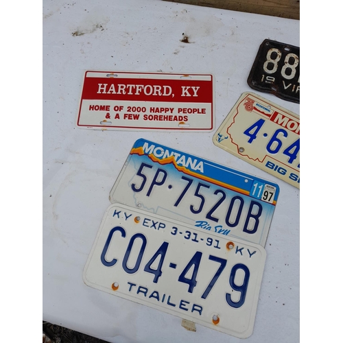 445 - Assorted US car number plates