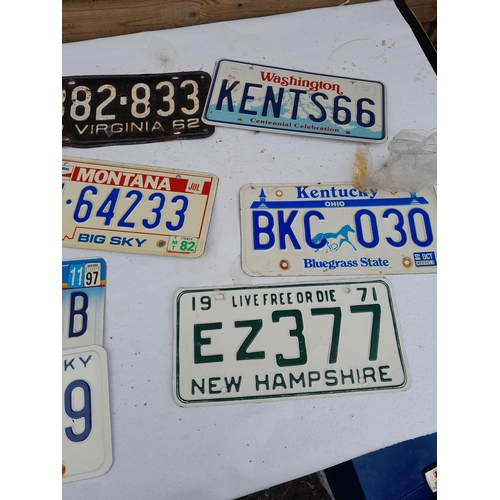 445 - Assorted US car number plates