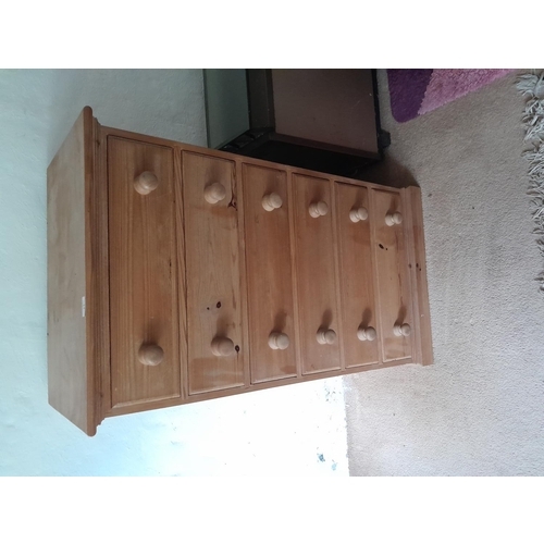 11 - 20th century solid pine chest of drawers 116 cms x 64 cms x 43 cms