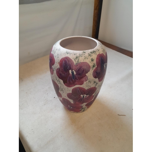 3 - Vintage hand painted West German vase