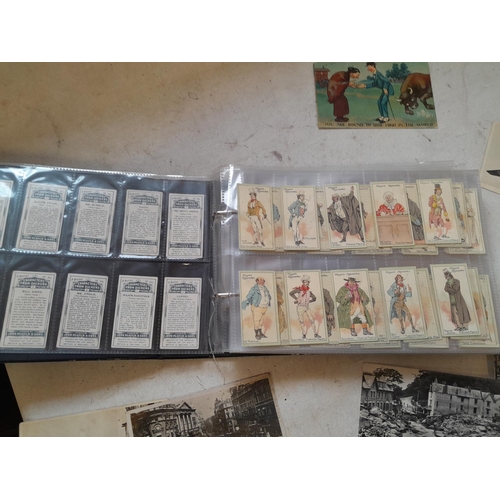 8 - Vintage Players, Cravendale and other cigarette cards, train related postcards and other postcards