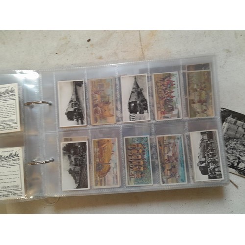 8 - Vintage Players, Cravendale and other cigarette cards, train related postcards and other postcards