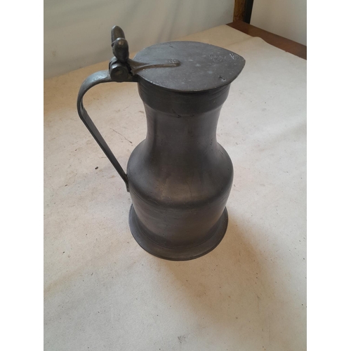 9 - Vintage pewter tankard / jug