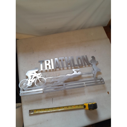 10 - Metal Triathlon advertising sign