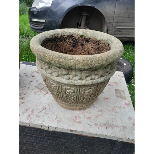 33 - Pair of composite stone planters