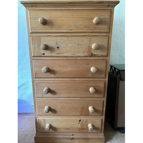 11 - 20th century solid pine chest of drawers 116 cms x 64 cms x 43 cms