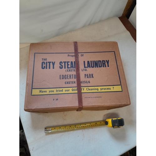 106 - The City Steam Laundry advertising cardboard box