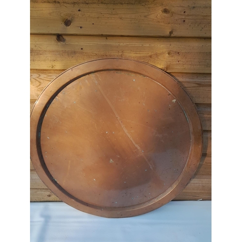 215 - Large and heavy vintage copper tray / table top