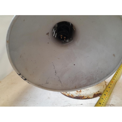 218 - Vintage metal circular base angle poise lamp for restoration