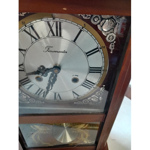 292 - Vintage Time Master wall / mantle clock in mahogany case