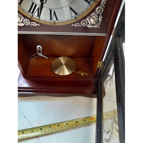 292 - Vintage Time Master wall / mantle clock in mahogany case