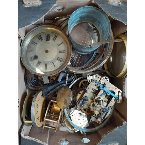 304 - Box of clock parts