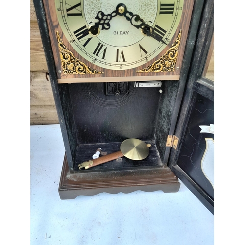 307 - Vintage 30 day freestanding or wall mounted clock