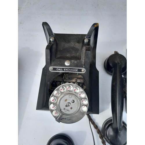 342 - 2 x bakelite telephones for spares