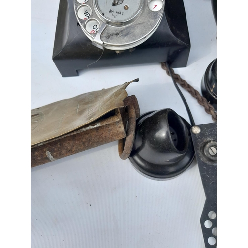 342 - 2 x bakelite telephones for spares