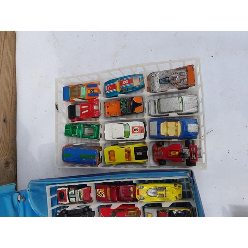 343 - Assorted die cast toy cars, all play worn , Dinky Tonka Corgi , Matchbox etc.