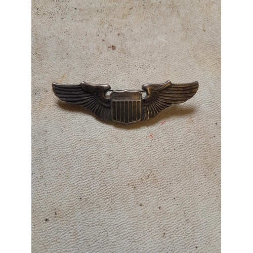 359 - Silver winged brooch possible automobilia interest