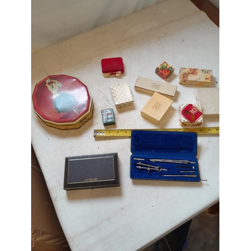 360 - Assorted vintage empty jewellery boxes etc. including Longines