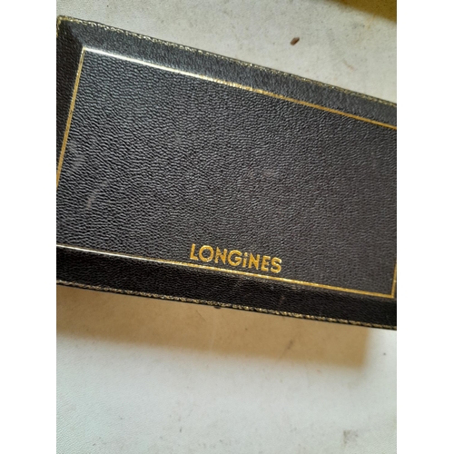 360 - Assorted vintage empty jewellery boxes etc. including Longines