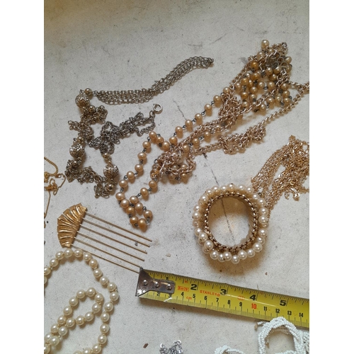 361 - Array of costume jewellery, gold plate, small amount of silver etc.