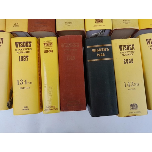 380 - Collection of Wisdens, some earlier editions noticed