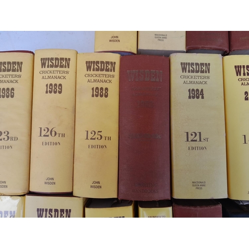 380 - Collection of Wisdens, some earlier editions noticed