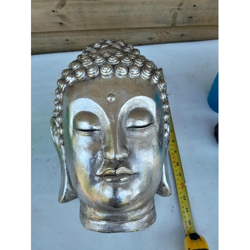 391 - Modern resin Buddha head