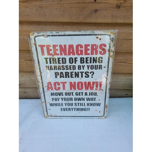 407 - Vintage style advertising sign 30 cms x 40 cms