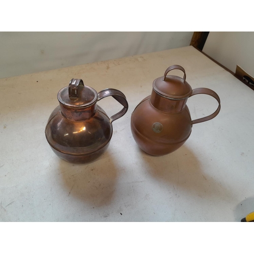 459 - 2 x copper Jersey milk pots