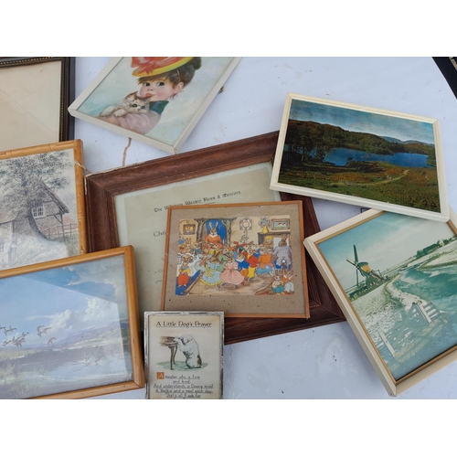 465 - Various vintage prints, some child interest