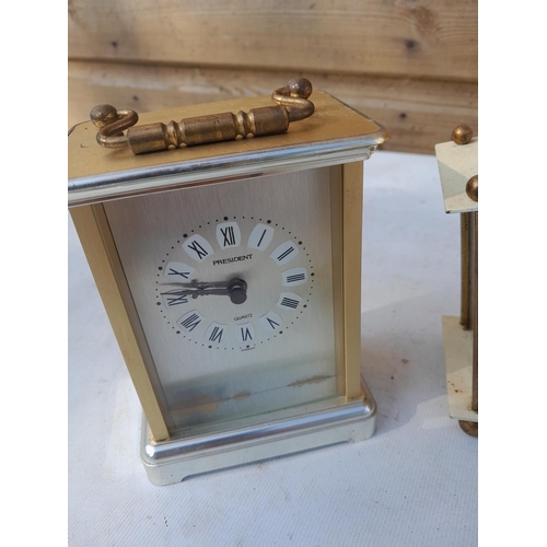 35 - 3 x vintage mantle clocks