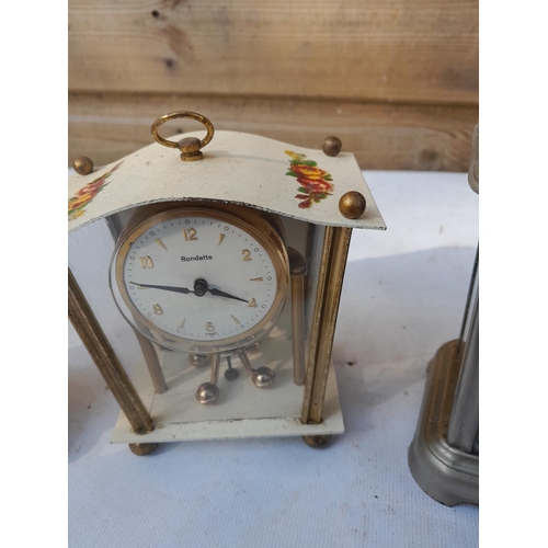 35 - 3 x vintage mantle clocks