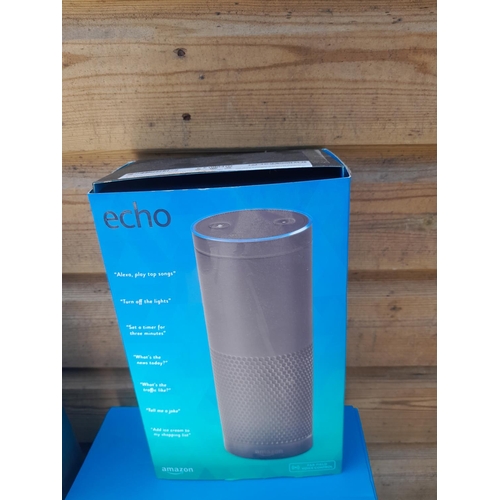 39 - Computer interest  Boxed Echo Show, Echo interactive speaker , Apeman portable video player