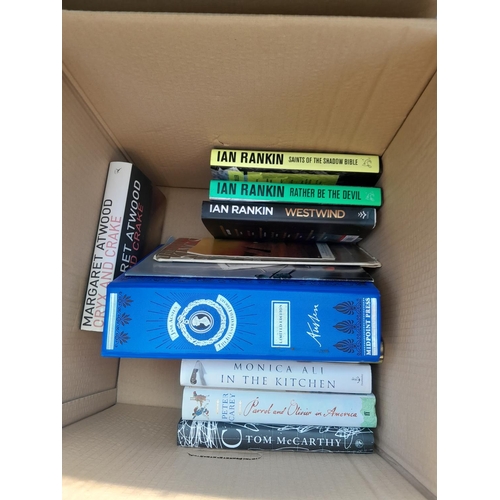 51 - Box of books : mainly Ian Rankin hardback fiction and others