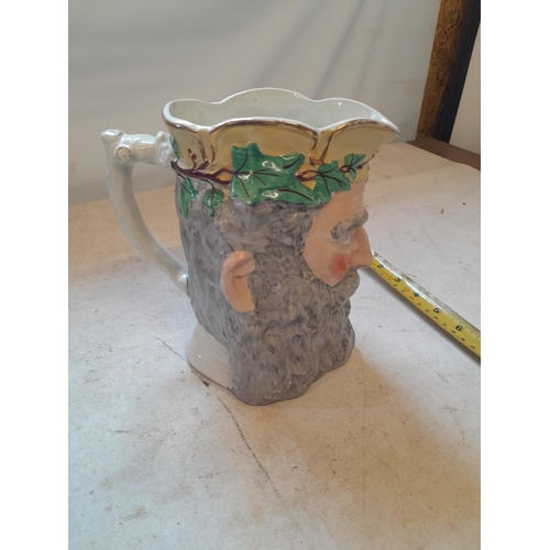 70 - 19th century Staffordshire pottery jug of Bacchus