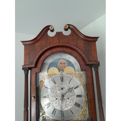 131 - A FINE 18TH CENTURY 8 DAY MOONPHASE LONGCASE : Date Circa 1780
A fine late George III period 8-day s... 