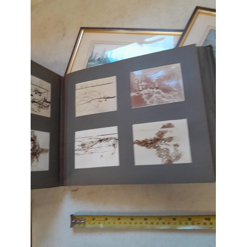 152 - 2 x prints and black and white photograph sparsely filled album, some family snaps and Indian intere... 