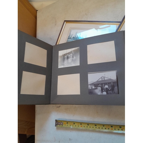 152 - 2 x prints and black and white photograph sparsely filled album, some family snaps and Indian intere... 