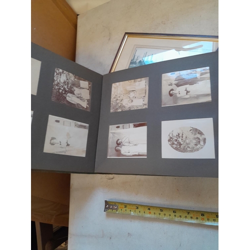 152 - 2 x prints and black and white photograph sparsely filled album, some family snaps and Indian intere... 