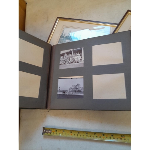 152 - 2 x prints and black and white photograph sparsely filled album, some family snaps and Indian intere... 