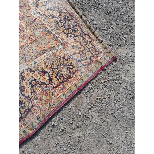 204 - Vintage machine wool rug, note fades and needs cleaning