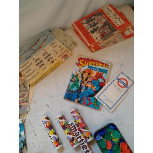 354 - Vintage Enid Blyton booklets, Rowntrees Education sample Superman 1979 No 7 edition , Smarties tubes... 