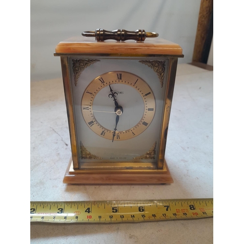 378 - Vintage quartz movement mantle clock by Metamec