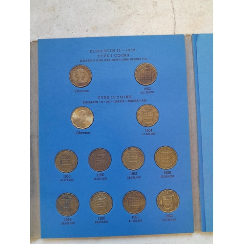 20 - Full Coin Set of GB Three Pences 1937 - 1967 in Whitman folder, EF - uncirc. with lustre