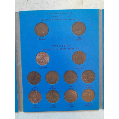 25 - Full Coin Set of GB Half Pences 1937 - 1967 in Whitman folder, GF - uncirc.