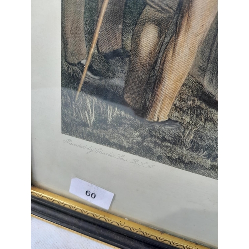 59 - Print : The Golfers Ltd edition after the original by Charles Lees F&G 53 cms x 86 cms